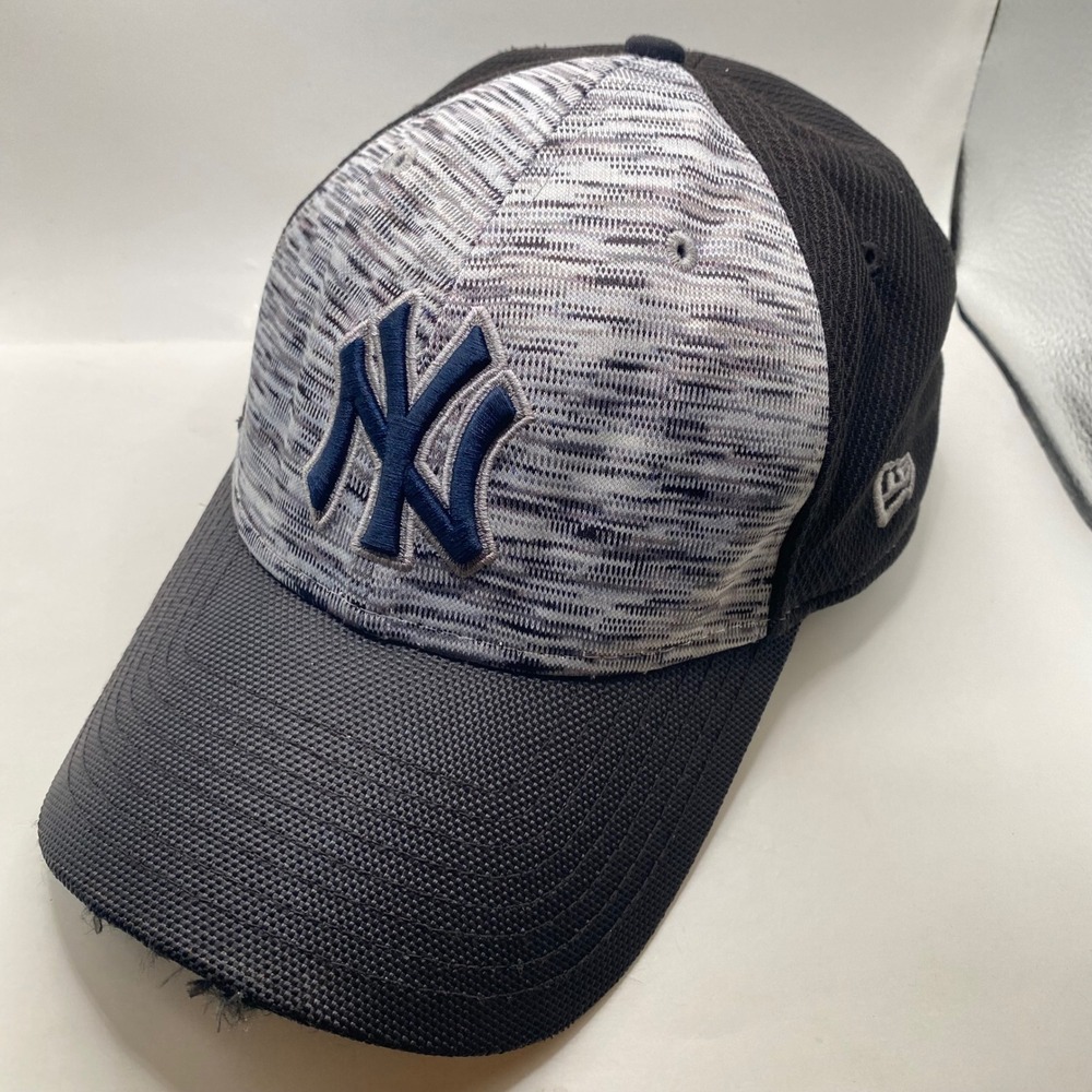 NEW YORK YANKEES New Era 39THIRTY Hat Mens stretch Large Gray Black Space Dye